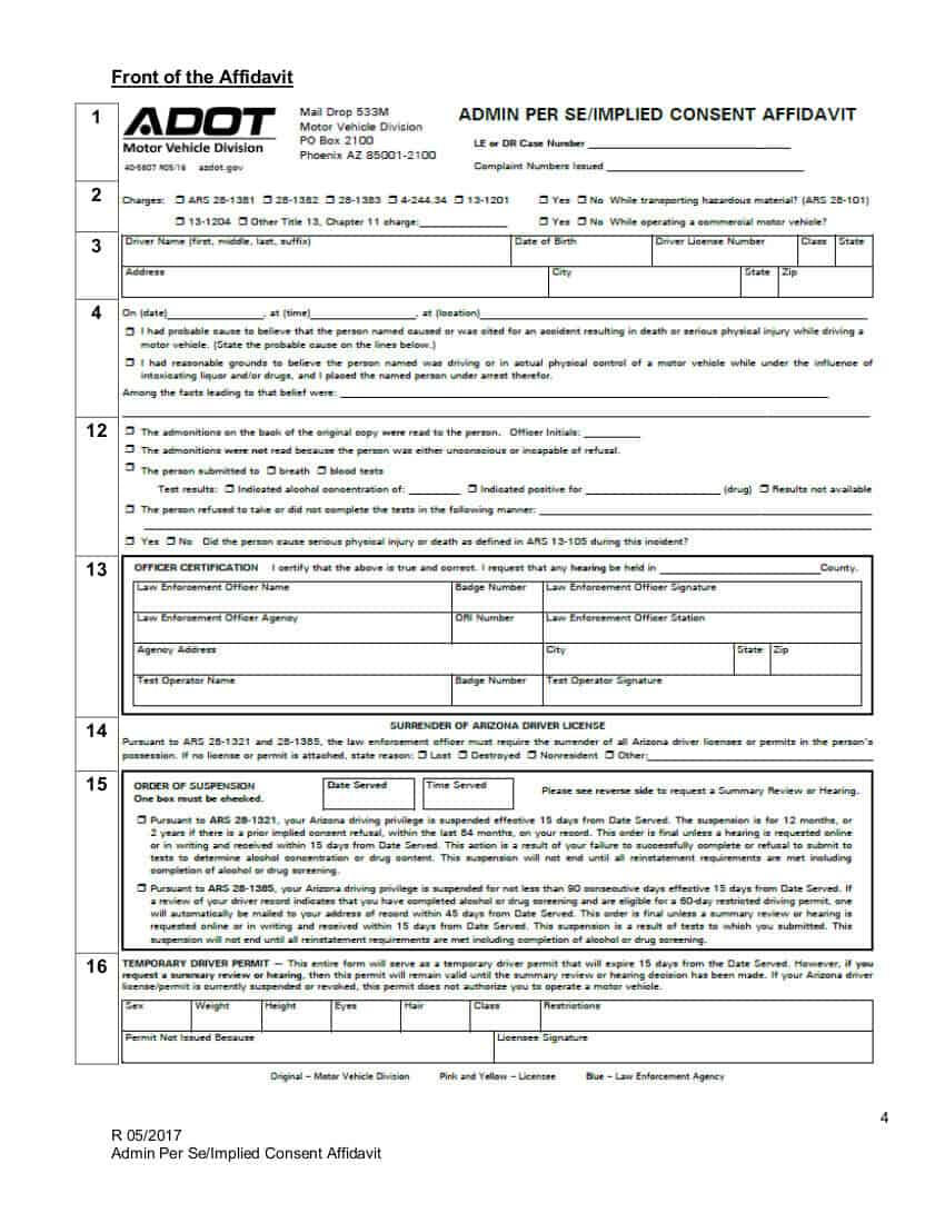 2023 A 4 Form Arizona Printable Forms Free Online