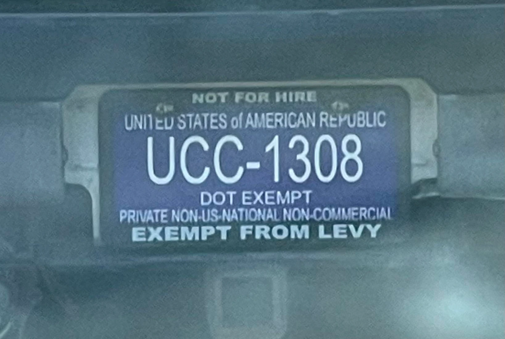 sovereign citizen license plate